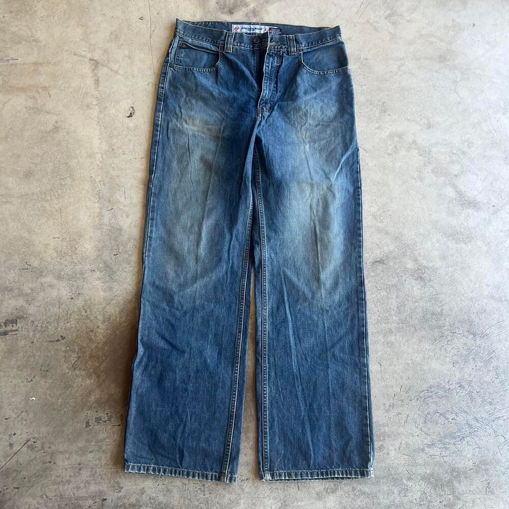 Anchor Blue Easy Fit Mid wash jeans Mens size 31 32